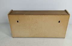 vintage Mid century Scandinavian style teak wood messing medicine apothecary cab