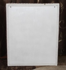 Vintage Bathroom Wall Shelf Cabinet Storage White Wicker 26x21x8