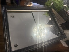 Original mirrored wall cabinet removed from a 1920s home.