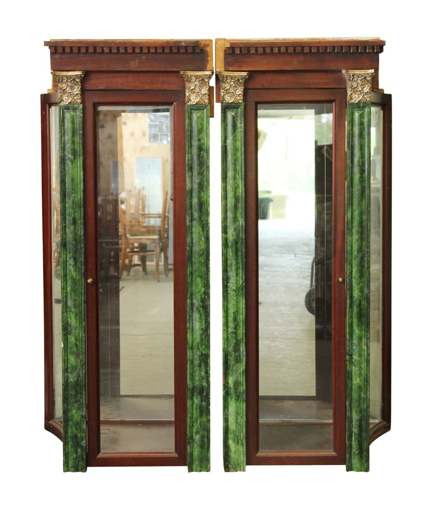 Pair of Neoclassical Built in Display Cabinets