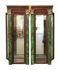 Pair of Neoclassical Built in Display Cabinets