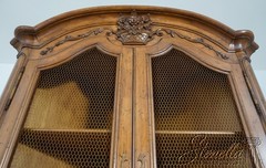 62196: DON ROUSSEAU Attributed Country French Walnut Corner Cabinet