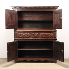 Antique Baroque Cupboard Walnut Italy XVIII Century