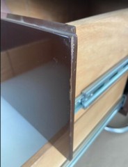  Chocolate Lacquer Tubular Steel Pace collection Leon Rosen Desk Drawers