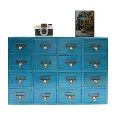 16-Drawer Vintage Apothecary Cabinet for Stylish Storage Solutions