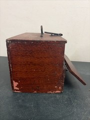 Vintage/Antique Wood Iron Machinist Tool Chest – Box 31.5 X 29.5x 20cm