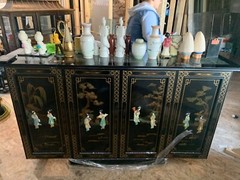 antique oriental curio cabinet