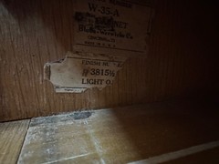 Vtg Antique Two (2) Drawer Oak Library Card Catalog Index File Cabinet Wood Box