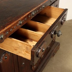 Antique Baroque Cupboard Walnut Italy XVIII Century
