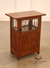 Stickley Mission Collection Roycroft Oak Chafing Cabinet