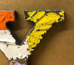 Decorative Salvaged Tin Ceiling 8″ Patchwork Mix Color Letter Y Metal 170-26B