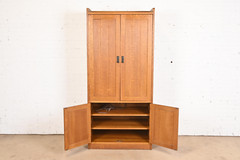 Stickley Mission Oak Arts & Crafts Media Armoire Cabinet
