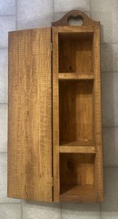 Vintage Wooden Wall Cabinet with Heart accent Cutout