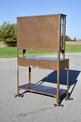 Antique Medical Cabinet Apothecary Medicine Glass Display Case industrial Vtg
