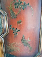 Antique Berkey & Gay China Cabinet Floral & Bird Design 1920’s-30’s with Key