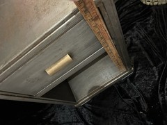 Vintage Metal Age Deco Simmons Furniture 1 Drawer Cabinet Side Table 22×14.5×13″