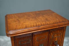Antique Apothecary Cabinet Ledger Book Holder Vintage Wood drawer File Cabinet