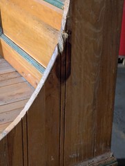 Antique Hoosier Cabinet, Kitchen Drawers, Rustic Pine, Knotted Wood, Iron Hinges