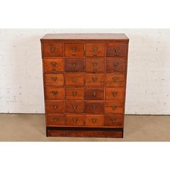 Antique Mission Oak Arts & Crafts Card Catalog or File Cabinet, Circa 1900