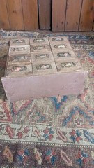 Antique Old Primitive Wood 12 Drawer Apothecary Spice Storage Cabinet 16″