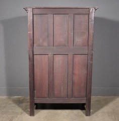 Antique French Gothic Revival Cabinet Highly Carved in Oak Wood w/Figures