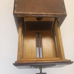 Antique Quarter Sawn Oak 2 Drawer Library Card Catalog File Cabinet Stackable