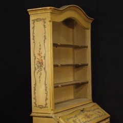 Trumeau venetian lacquered wood furniture desk cupboard secrétaire 20th century