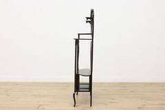 Art Nouveau Antique Etagere Curio Display, Beveled Mirrors #53124