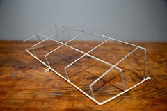 Vintage Sellers Hoosier Cabinet Cookbook Holder Metal Wire Spice Rack Antique b