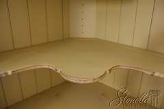 L56916: Primitive Style Paint Decorated Corner Cabinet Cupboard