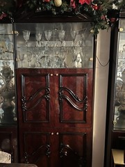 vintage antique china cabinet set