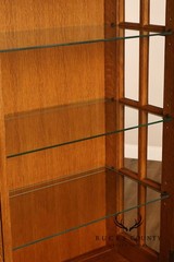 Stickley Mission Collection Oak China Cabinet With Strap Hardware