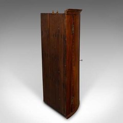 Antique Corner Cabinet, English, Bow Front, Wall Cupboard, Georgian, Circa 1780