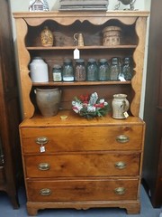Antique Federal Style Step Back Cupboard