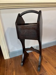 Antique Primitive Wood Sewing Spool Yarn Cabinet Stand – Handmade Unique