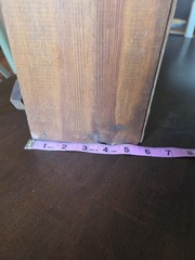 Wall Standing Cabinet Primitive Spice Wood Mesh Door Farmhouse Granny Heart