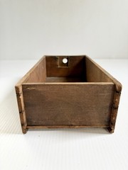 Vintage Wooden Cabinet File Drawer, Tool Box, Porcelain Knobs 7x4x13