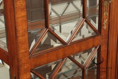 Henkel Harris Georgian Style Pair of Mahogany Display Case Cabinets