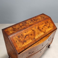 Antique Baroque Flap Cabinet Walnut Poplar XVIII Century Original