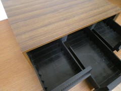 1970’S RETRO 3 DRAW SIDE BY SIDE 36 AUDIO CASSETT CABINET 39 X30 X 11 cm #C1692