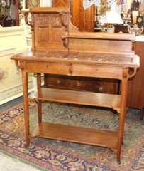 French Antique Oak Art Nuovo Sideboard / Server