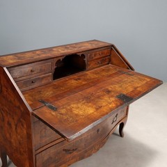 Antique Baroque Flap Cabinet Walnut Poplar XVIII Century Original