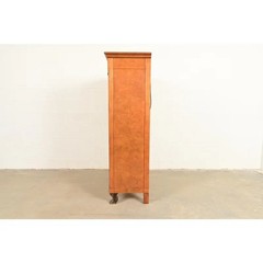 Baker Furniture French Empire Neoclassical Burl Wood Bar Cabinet, Circa 1980s
