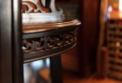 Freestanding Black Ornate Rosewood Cabinet 1800-1899 Glass Mirror Wood Antique