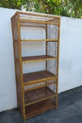 Bamboo Wicker Rattan Display Shelving Unit Etagere 6161