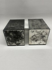 Pair of Vintage Four Drawer Small Metal Machinist Chest Jewelry Boxes