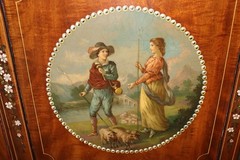 Rare Mahogany Adams Paint Decorated Edwards and Roberts Monumental Breakfront