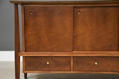 Refinished Walnut 56” Sideboard Credenza by Mt. Airy Finished Back