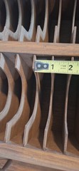 Antique Colonial Mail/CD Solid Wood Rack 40 Slots 3 Peg “RARE” 26H X 24W X 6.5D
