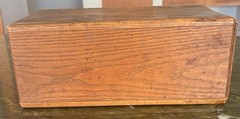 Vtg Antique Sayers Systems Single Oak Wood Drawer Index File Cabinet 15″x 8”x 6”